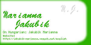 marianna jakubik business card